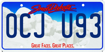 SD license plate 0CJU93