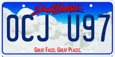 SD license plate 0CJU97