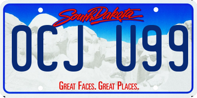 SD license plate 0CJU99