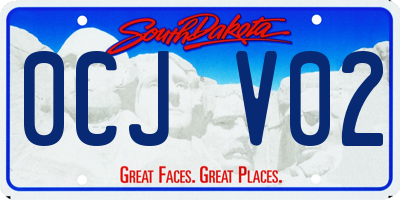 SD license plate 0CJV02