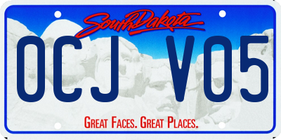 SD license plate 0CJV05
