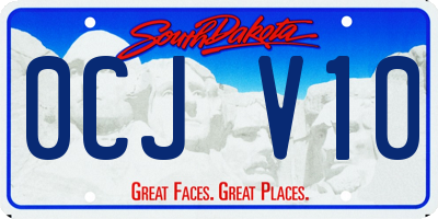 SD license plate 0CJV10