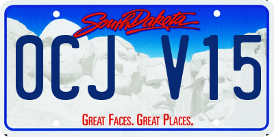 SD license plate 0CJV15
