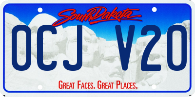 SD license plate 0CJV20
