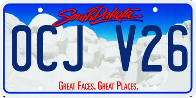SD license plate 0CJV26