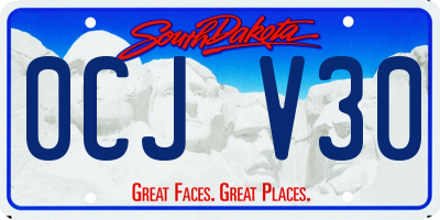 SD license plate 0CJV30