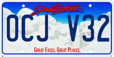 SD license plate 0CJV32