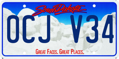 SD license plate 0CJV34