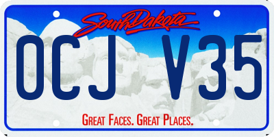 SD license plate 0CJV35
