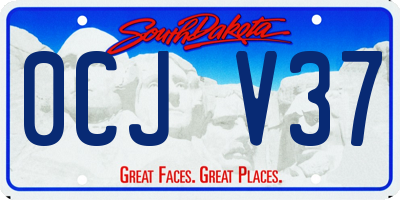 SD license plate 0CJV37