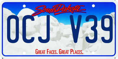 SD license plate 0CJV39