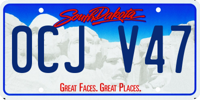 SD license plate 0CJV47