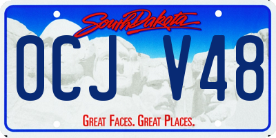 SD license plate 0CJV48