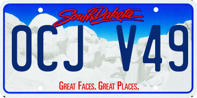 SD license plate 0CJV49