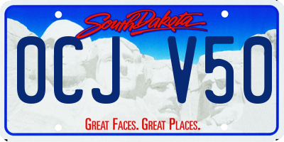 SD license plate 0CJV50