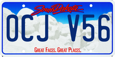 SD license plate 0CJV56