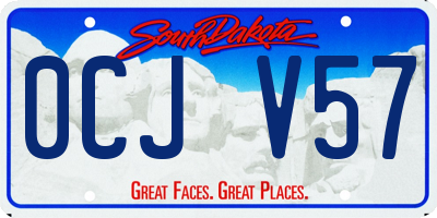 SD license plate 0CJV57