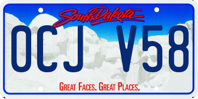 SD license plate 0CJV58