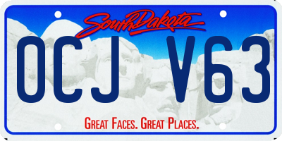SD license plate 0CJV63