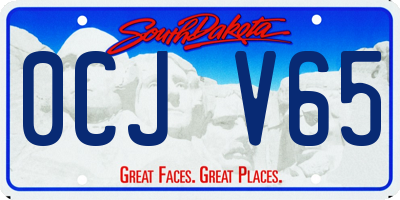 SD license plate 0CJV65