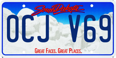 SD license plate 0CJV69