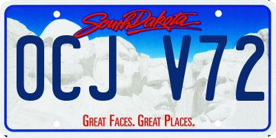 SD license plate 0CJV72