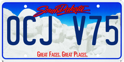 SD license plate 0CJV75