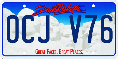 SD license plate 0CJV76