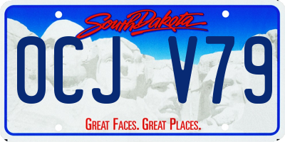 SD license plate 0CJV79