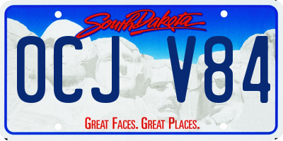 SD license plate 0CJV84