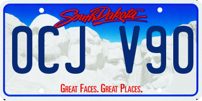 SD license plate 0CJV90