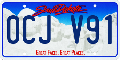 SD license plate 0CJV91