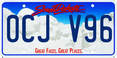 SD license plate 0CJV96