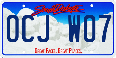SD license plate 0CJW07