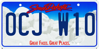 SD license plate 0CJW10