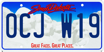 SD license plate 0CJW19