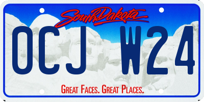 SD license plate 0CJW24