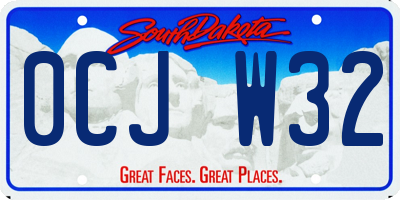 SD license plate 0CJW32