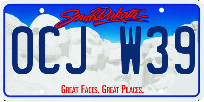 SD license plate 0CJW39