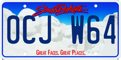SD license plate 0CJW64
