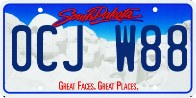 SD license plate 0CJW88