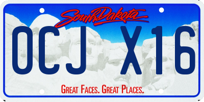 SD license plate 0CJX16