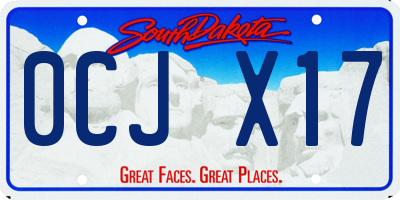 SD license plate 0CJX17