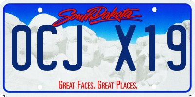 SD license plate 0CJX19