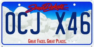 SD license plate 0CJX46