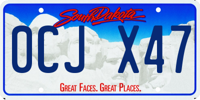 SD license plate 0CJX47