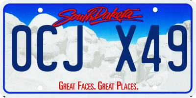 SD license plate 0CJX49