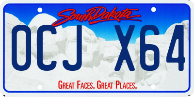SD license plate 0CJX64