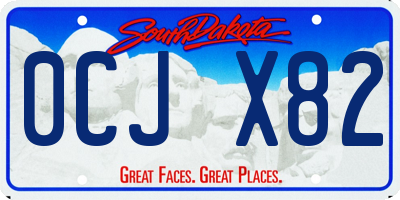 SD license plate 0CJX82