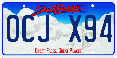 SD license plate 0CJX94